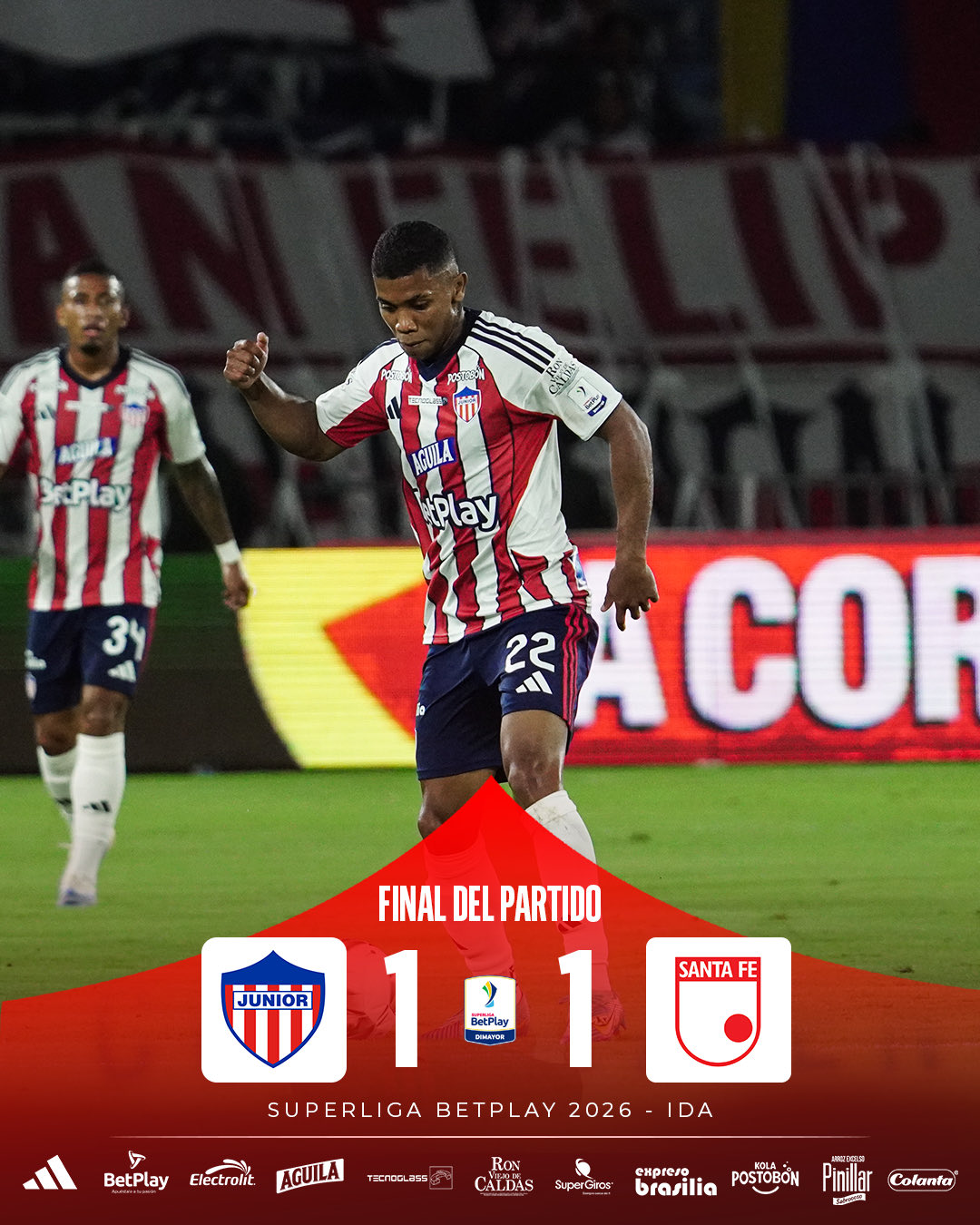 Superliga ida Junior vs Santa Fe 2026